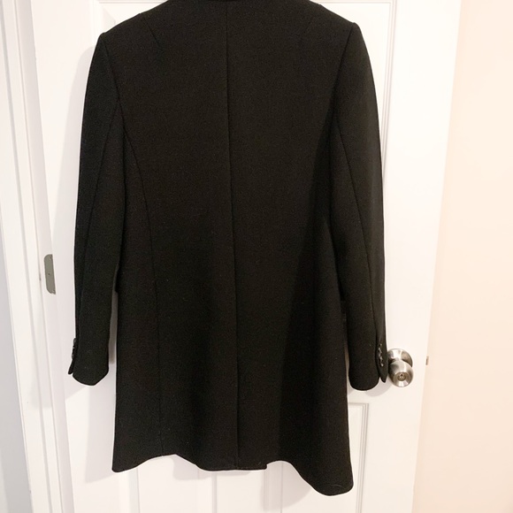 Mango Classic Black Double breasted  Coat - size M - Picture 7 of 8